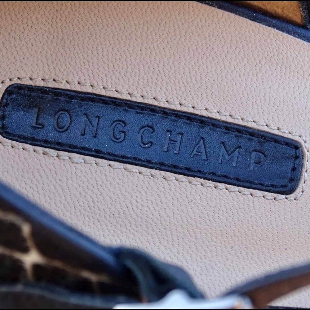 LONGCHAMP, Le Pliage, Calf Hair Peep Toe Platform Heels, Euro 40 / US 9 - Picture 8 of 11